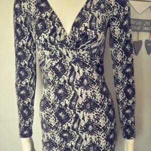 H&M Divided Snakeskin Printed Bodycon Dress. Size 6. *New with tags*